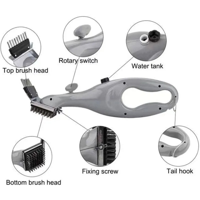 BBQ Grill Brush with Steam Cleaning – Durable Stainless-Steel Bristles, Ergonomic Handle, Dishwasher Safe, for Charcoal, Gas & Ceramic Grills - CulinaryWellBeing