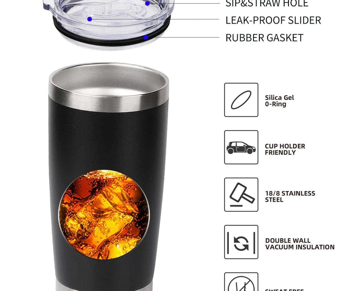 20oz Tumbler with Lid And Metal Straw Cup BulCoffee Mug Tumbler - 20oz Insulated Tumbler with Lid and Metal Straw !k Vacuum Insulated Double Wall Coffee Powder Coated Mug 12pcs - Culinarywellbeing