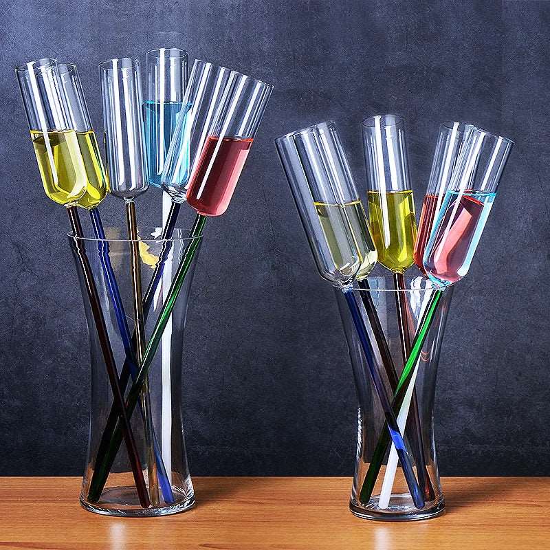 Colorful Goblet Beach Glass Cup Set - Culinarywellbeing