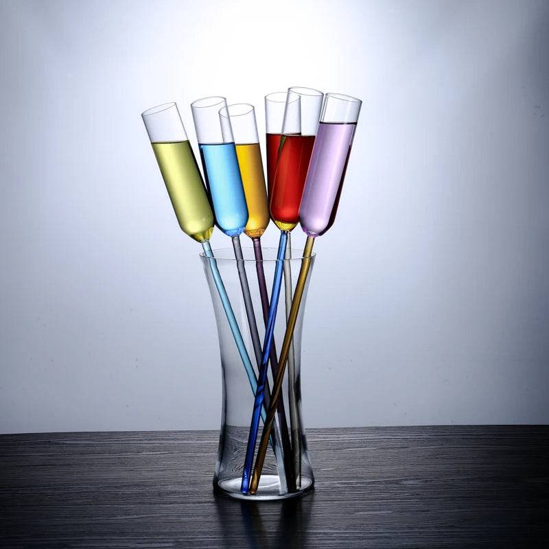Colorful Goblet Beach Glass Cup Set - Culinarywellbeing