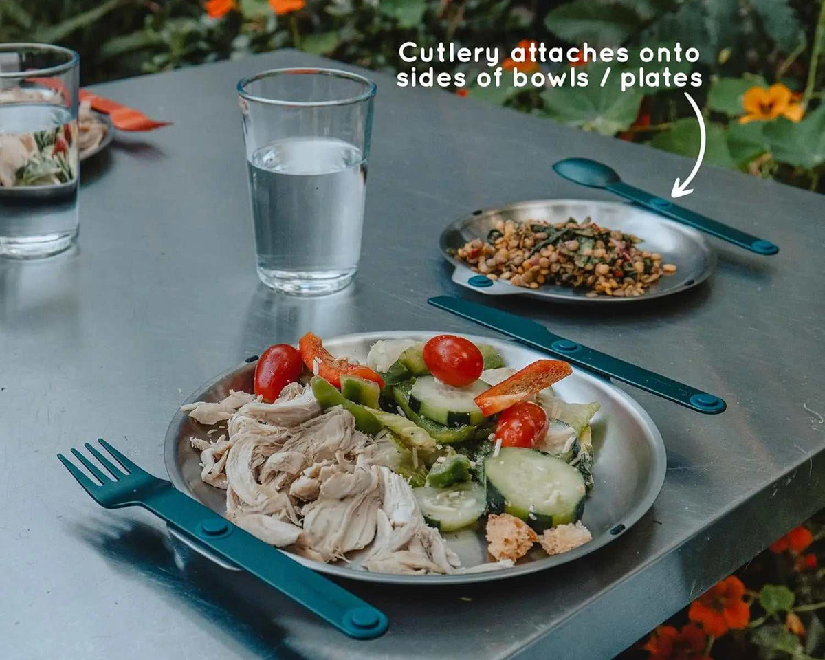 Dinnerware set-Stainless Steel Luxury Travel Portable Camping Mess Kit