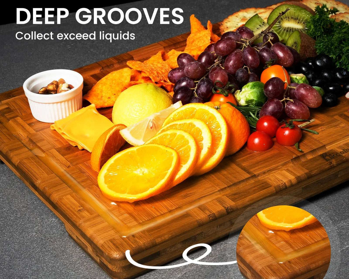 Eco-Friendly Large Bamboo Cutting Board – Perfect Christmas Gift for Family and Friends