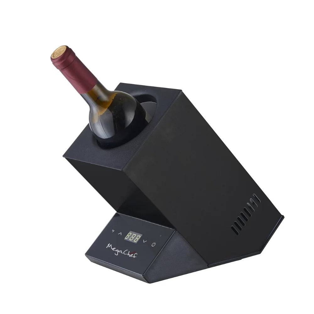 Electric Wine Chiller With Digital Display In Black - Culinarywellbeing