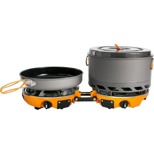 CulinarywellBeing’s 2-burner camping stove kit: 10,000 BTU burners, 5L pot & nonstick pan. Boils in 3 mins. Perfect for backpacking gourmets. Shop now!
