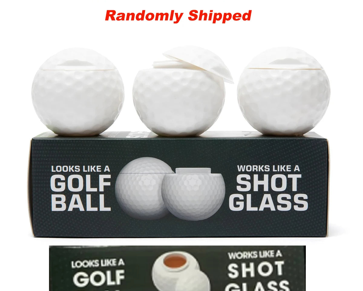 Golf Ball Mini Flask Set (3-Pack) - ABS Plastic Shot Glasses for Liquor | Gift for Golf Lovers | Party & Bar Accessories - CulinaryWellBeing