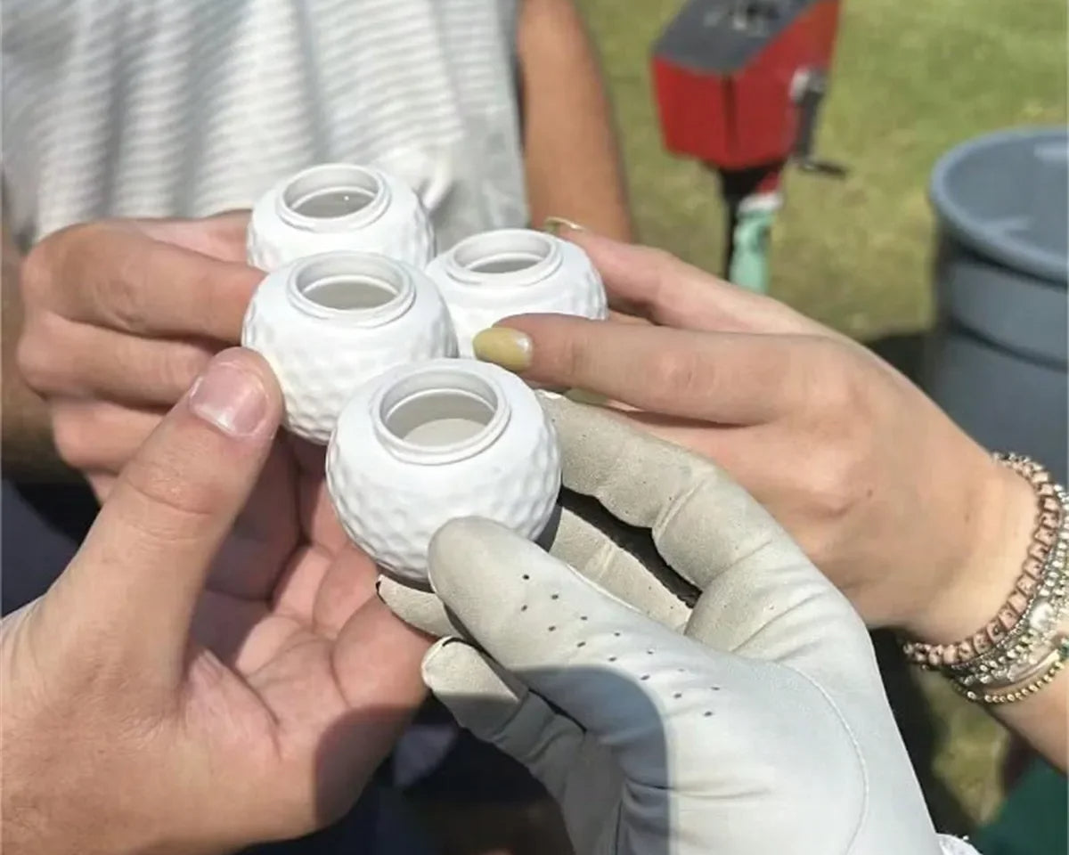 Golf Ball Mini Flask Set (3-Pack) - ABS Plastic Shot Glasses for Liquor | Gift for Golf Lovers | Party & Bar Accessories - CulinaryWellBeing