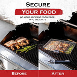 Portable Stainless Steel Grill Basket for Fish & Vegetables – Folding BBQ Grill Basket with Handle – Camping, Tailgating, Backyard Grilling – Nonstick, Dishwasher Safe, Heavy Duty - CulinaryWellBeing
