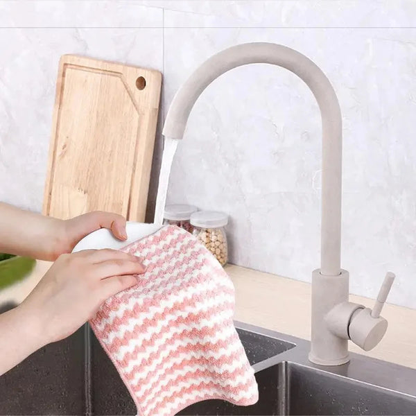 Premium Coral Fleece Microfiber Dish Cloths – 15-Pack, Non-Stick, Super Absorbent, Oil-Resistant & Durable for All Season Use - CulinaryWellBeing