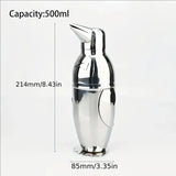 Stainless Steel Cocktail Shaker Professional Cocktail Shaker - 550ml Mirror-Polished Stainless Steel