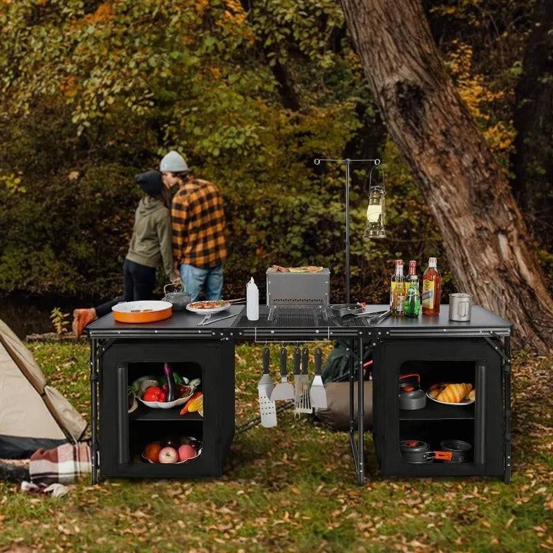 REDCAMP Extra Long 71" L Portable Camping Kitchen Table - Culinarywellbeing