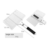 Stainless Steel BBQ Grill Mesh Mat – Non-Stick Grilling Basket for Meat, Vegetables & Steak – Camping, Picnic & Party Barbecue Tool (Folding Design) - CulinaryWellBeing