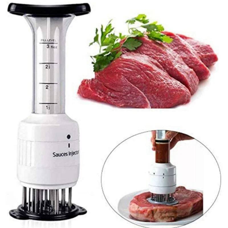 Stainless Steel Marinade Meat Injector 2-In-1 Meat Tenderizer Marinade Injector With Stainless Needle - Culinarywellbeing