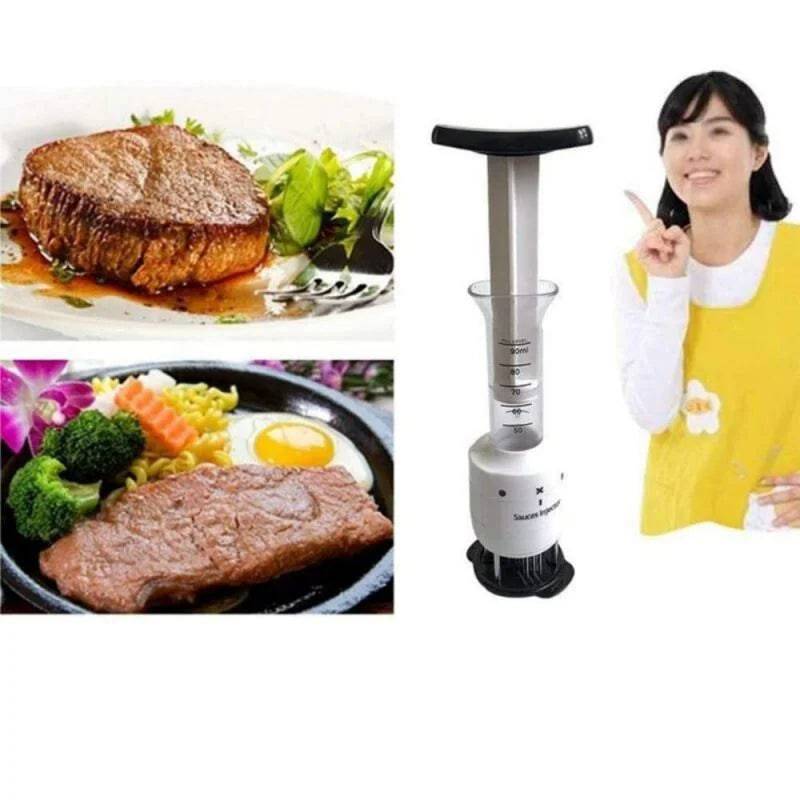 Stainless Steel Marinade Meat Injector 2-In-1 Meat Tenderizer Marinade Injector With Stainless Needle - Culinarywellbeing