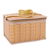 Wicker Picnic Cooler Bag - Thermal Insulated Lunch Box for Camping

