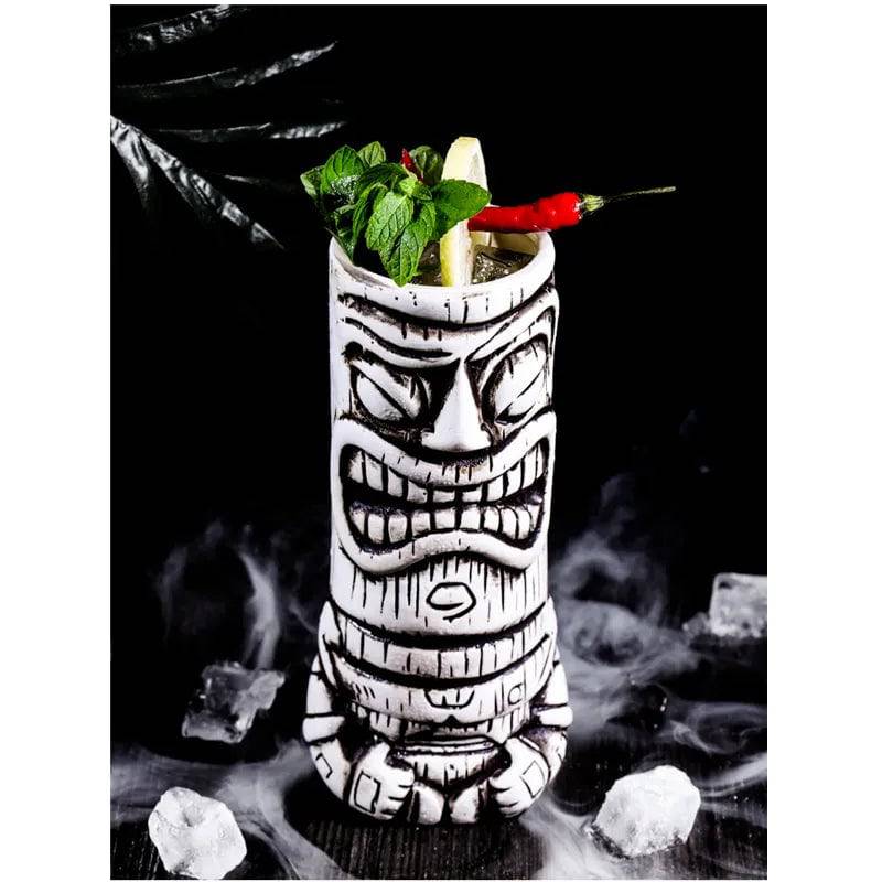 Hawaii Easter Island Tiki Mugs Creative Porcelain Beer Wine Mug Beer Wine Cocktail Party Cup Bar Tool Ceramic Tiki Mug 300-700ml - Culinarywellbeing