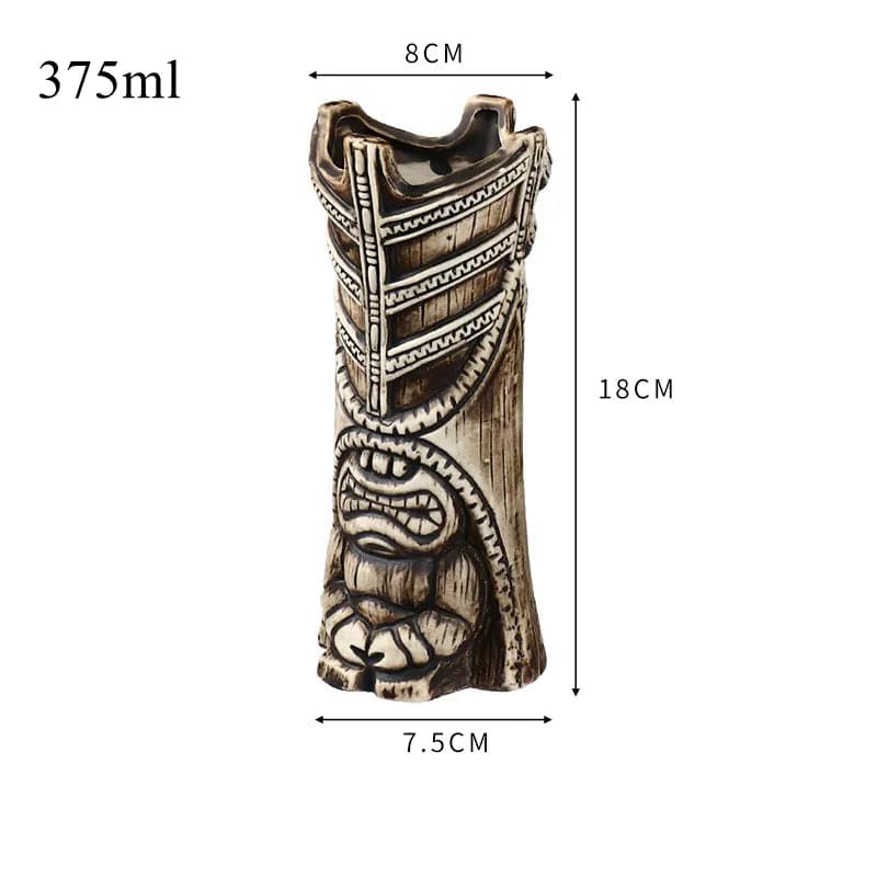 Hawaii Easter Island Tiki Mugs Creative Porcelain Beer Wine Mug Beer Wine Cocktail Party Cup Bar Tool Ceramic Tiki Mug 300-700ml - Culinarywellbeing