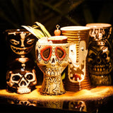 Hawaii Easter Island Tiki Mugs Creative Porcelain Beer Wine Mug Beer Wine Cocktail Party Cup Bar Tool Ceramic Tiki Mug 300-700ml - Culinarywellbeing