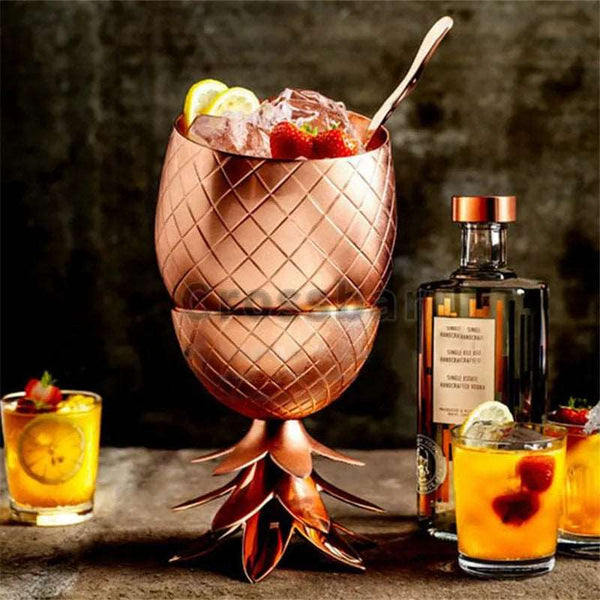 Creative Pineapple Tumbler Cocktail Cups Copper - Culinarywellbeing