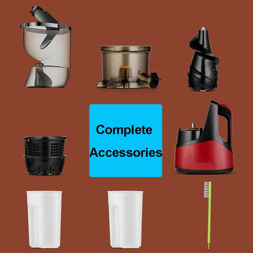 Electric Juicer Large Caliber Screw Cold Press Extractor Slag Juice Separation Filter - Culinarywellbeing