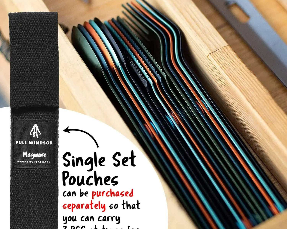 Camping Utensils Sustainable Magware Set: Magnetically Connecting