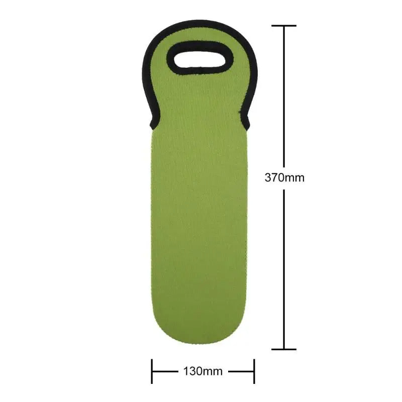 Portable Neoprene Wine Bottle Cooler - Insulated Freezer Bag for 1/2 Bottles (Black/Green/Pink/Blue) - Beer & Champagne Carrier with Handle - CulinaryWellBeing