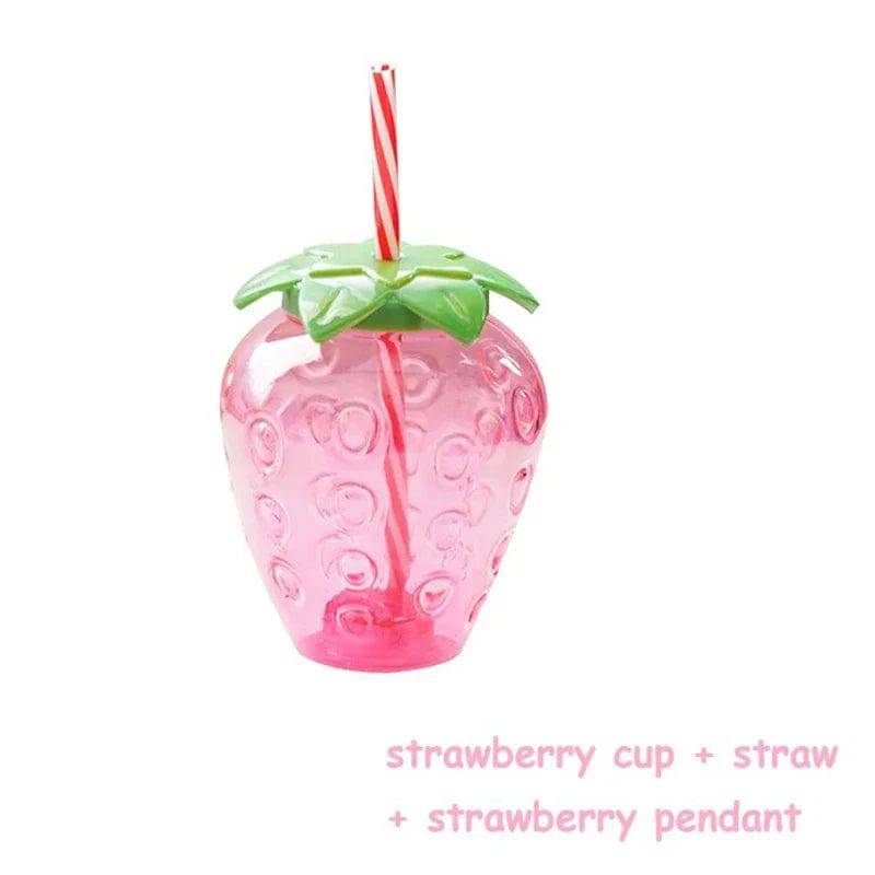 Strawberry Straw Water Bottle  Drinking Cup - Culinarywellbeing