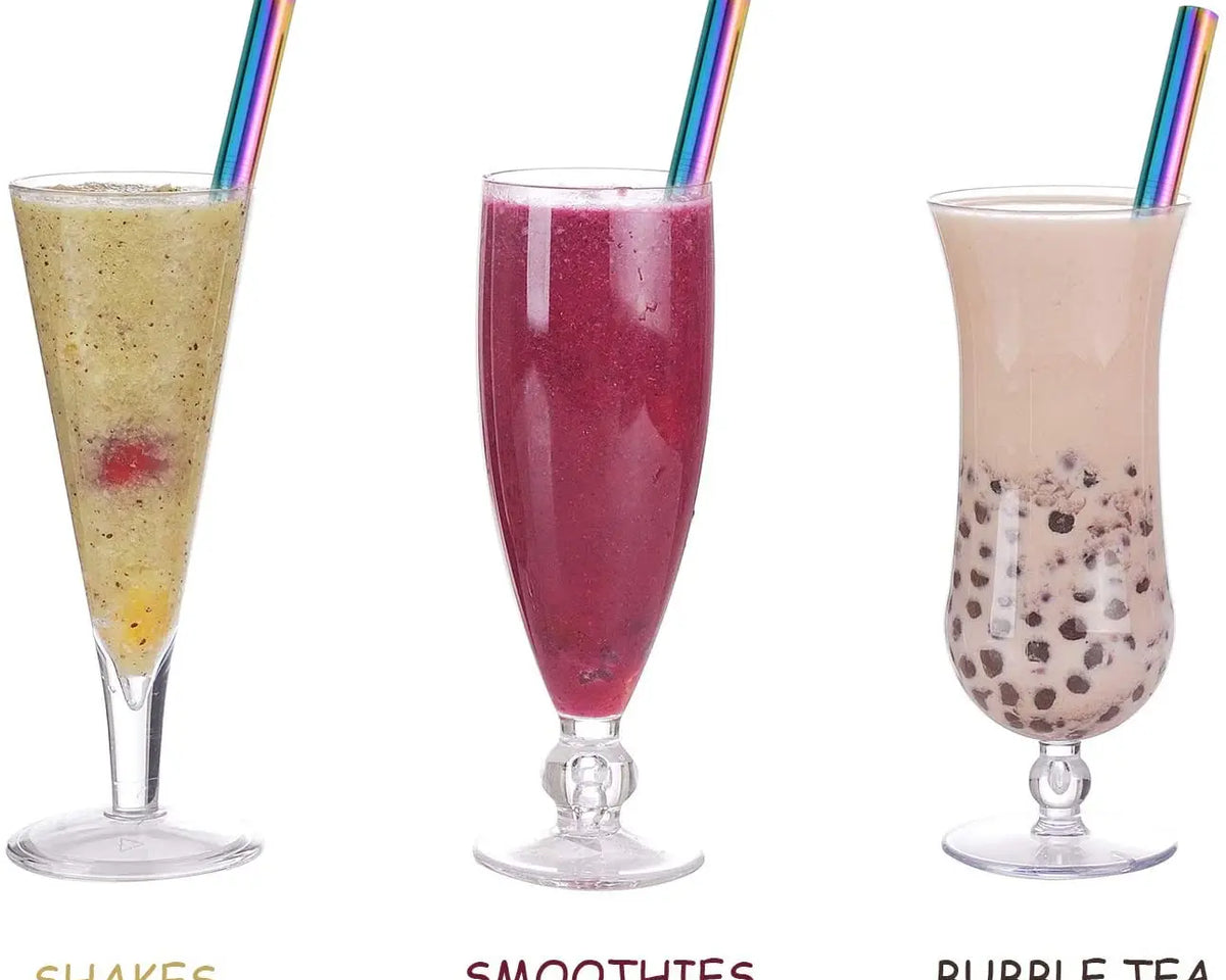 Stainless Steel Drinking Straws Set Bar Boba Straight Straw Tubes - Culinarywellbeing