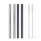 Stainless Steel Drinking Straws Set Bar Boba Straight Straw Tubes - Culinarywellbeing