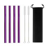 Stainless Steel Drinking Straws Set Bar Boba Straight Straw Tubes - Culinarywellbeing