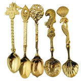 Vintage Royal Style Carved Small Coffee Spoon Flatware Cutlery Kitchen Dining - Culinarywellbeing