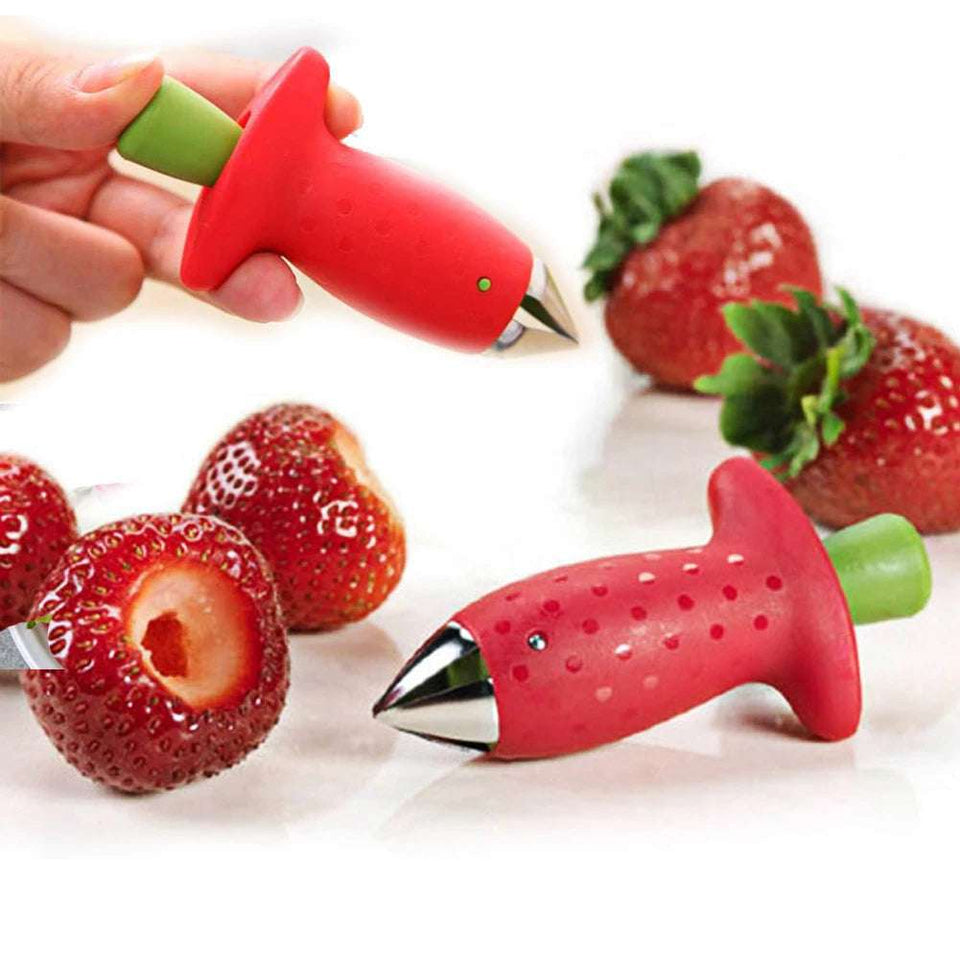Strawberry slicer Strawberry corer Strawberry peeler Stem remover Creative melon and fruit slicer - Culinarywellbeing