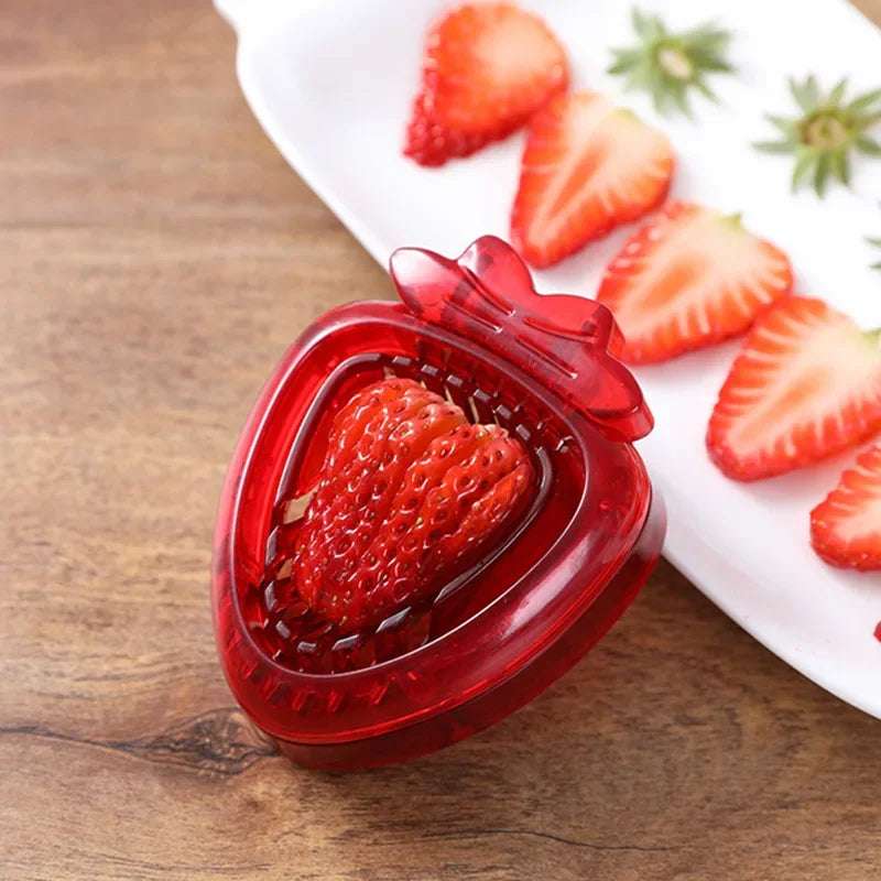 Strawberry slicer Strawberry corer Strawberry peeler Stem remover Creative melon and fruit slicer - Culinarywellbeing