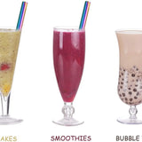 Metal Boba Straws with 2 Brush 304 Stainless Steel Straws Set Bar Drinking Bent Straw - Culinarywellbeing