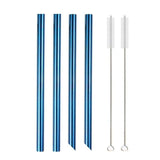 Metal Boba Straws with 2 Brush 304 Stainless Steel Straws Set Bar Drinking Bent Straw - Culinarywellbeing