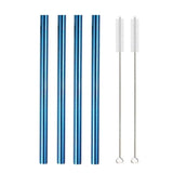 Metal Boba Straws with 2 Brush 304 Stainless Steel Straws Set Bar Drinking Bent Straw - Culinarywellbeing