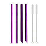 Metal Boba Straws with 2 Brush 304 Stainless Steel Straws Set Bar Drinking Bent Straw - Culinarywellbeing