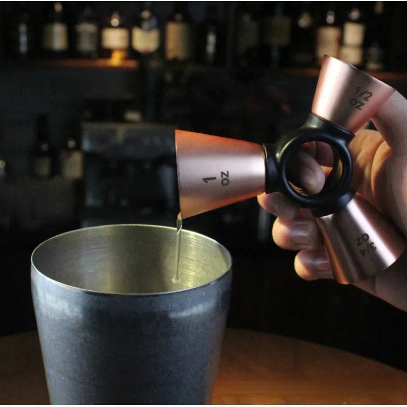 3 in 1 cocktail bar shaker stainless steel triple shaker alcohol measuring cup - Culinarywellbeing