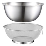 🍓 Stainless Steel Colander Bowl Set-Multifunctional Draining Basket and Basin 🍏 - CulinaryWellBeing