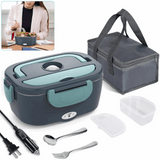 Self-heating lunch boxes Electric with Fork & Spoon Stainless Steel!!!
