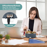 Self-heating lunch boxes Electric with Fork & Spoon Stainless Steel!!!