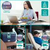 RLHQG 1.8L Electric Lunch Box by CulinarywellBeing – 60W Portable Food Warmer for Car, Truck & Office | 12V/24V & 110V/220V Dual Power | Leak-Proof & Dishwasher Safe - CulinaryWellBeing
