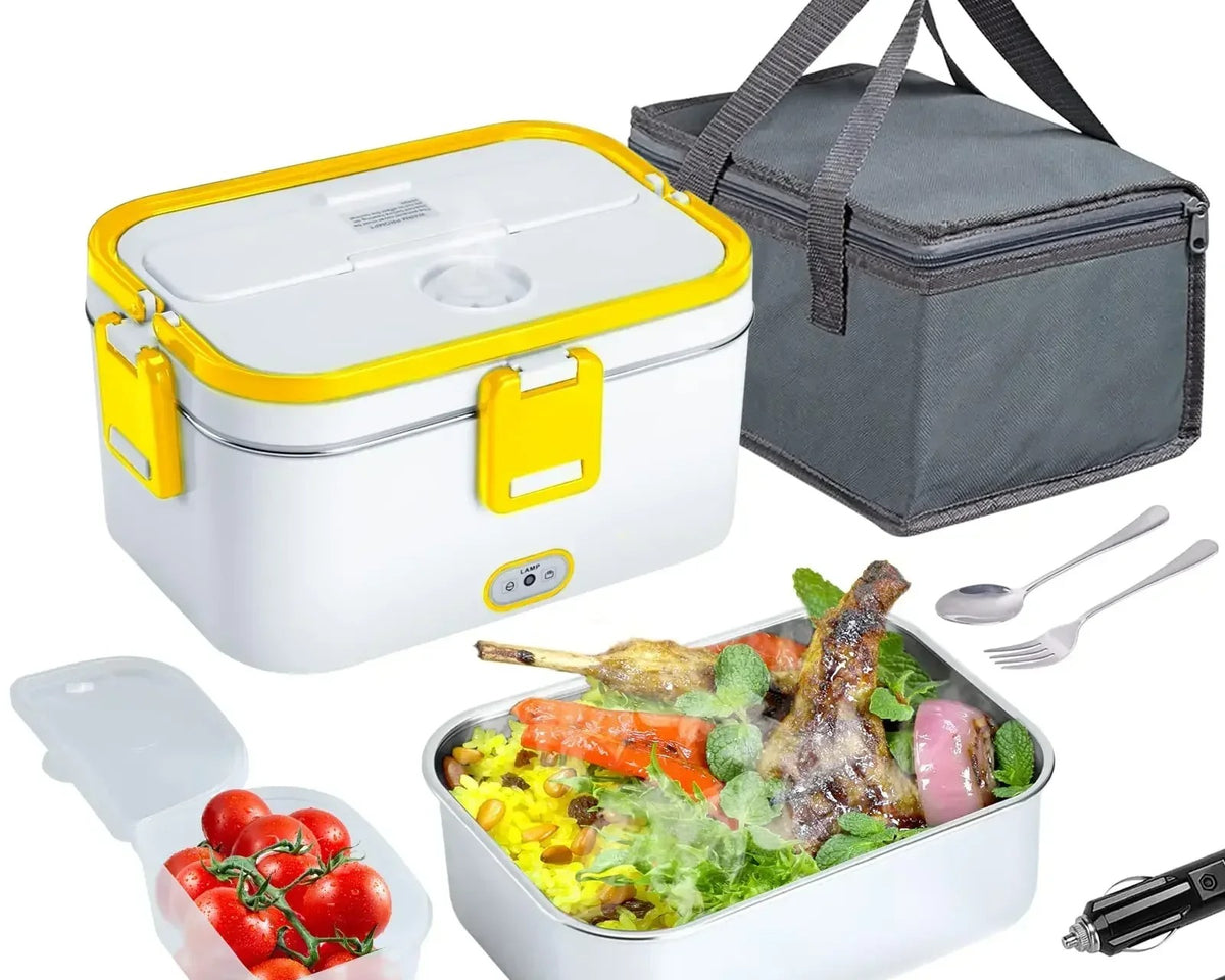 RLHQG 1.8L Electric Lunch Box by CulinarywellBeing – 60W Portable Food Warmer for Car, Truck & Office | 12V/24V & 110V/220V Dual Power | Leak-Proof & Dishwasher Safe - CulinaryWellBeing