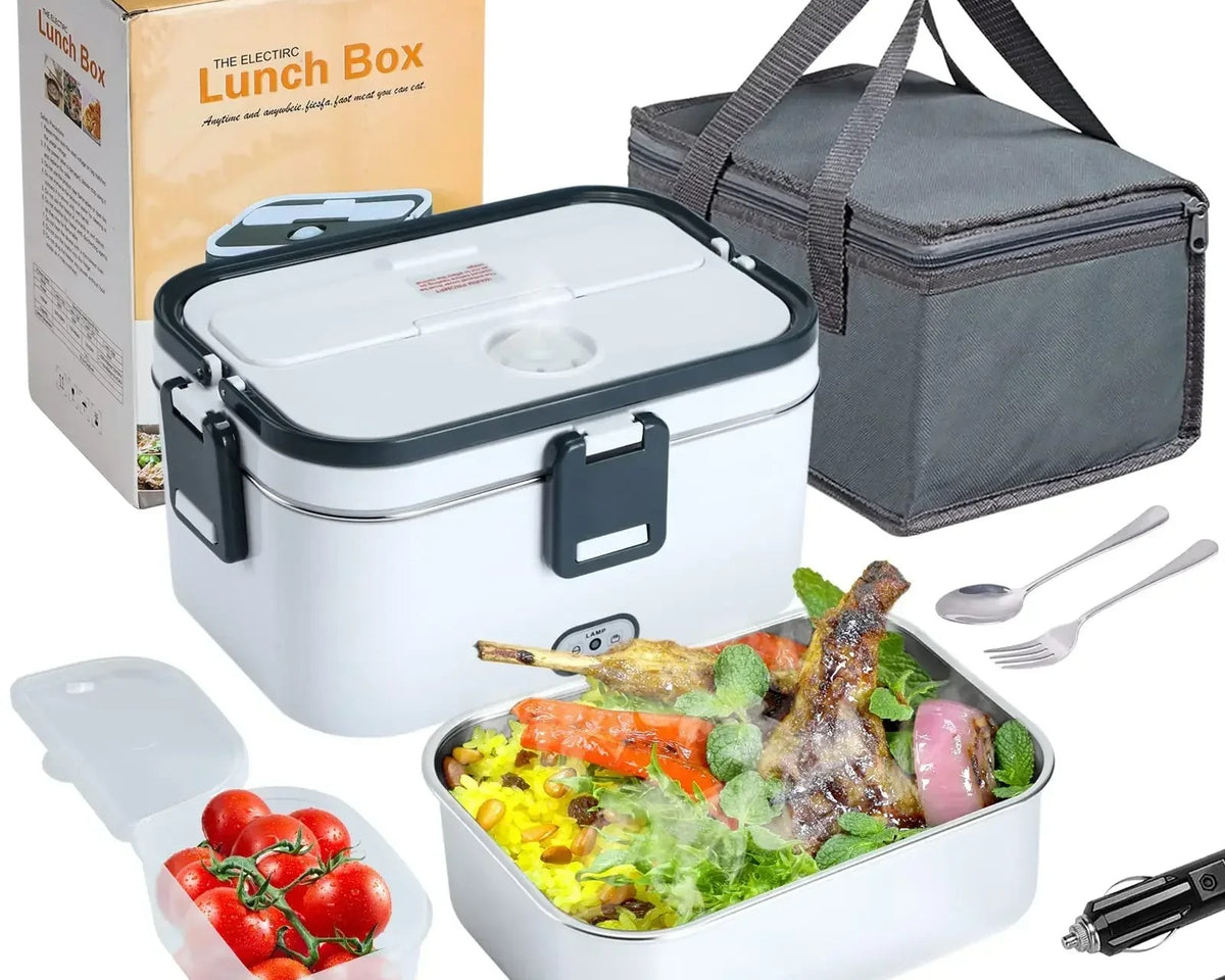 RLHQG 1.8L Electric Lunch Box by CulinarywellBeing – 60W Portable Food Warmer for Car, Truck & Office | 12V/24V & 110V/220V Dual Power | Leak-Proof & Dishwasher Safe - CulinaryWellBeing