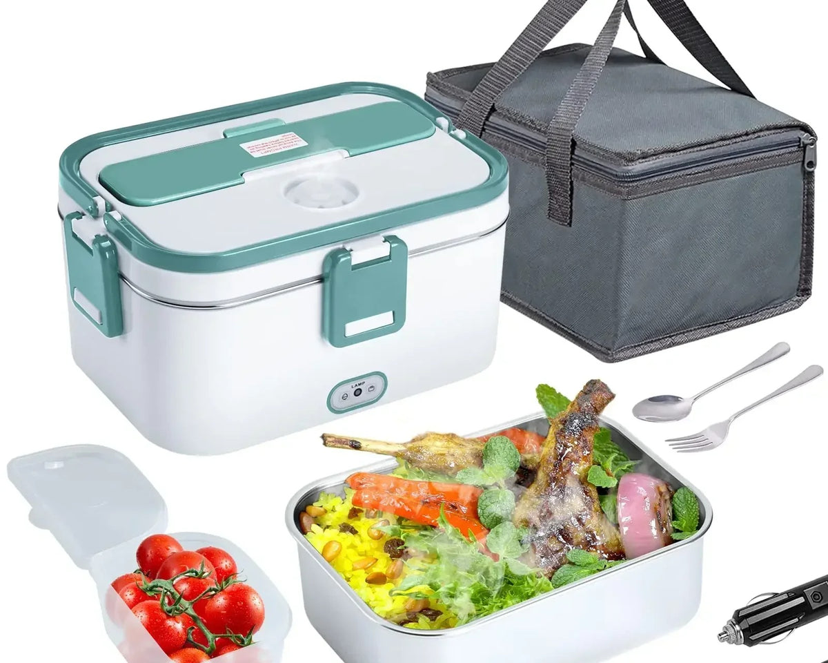 RLHQG 1.8L Electric Lunch Box by CulinarywellBeing – 60W Portable Food Warmer for Car, Truck & Office | 12V/24V & 110V/220V Dual Power | Leak-Proof & Dishwasher Safe - CulinaryWellBeing