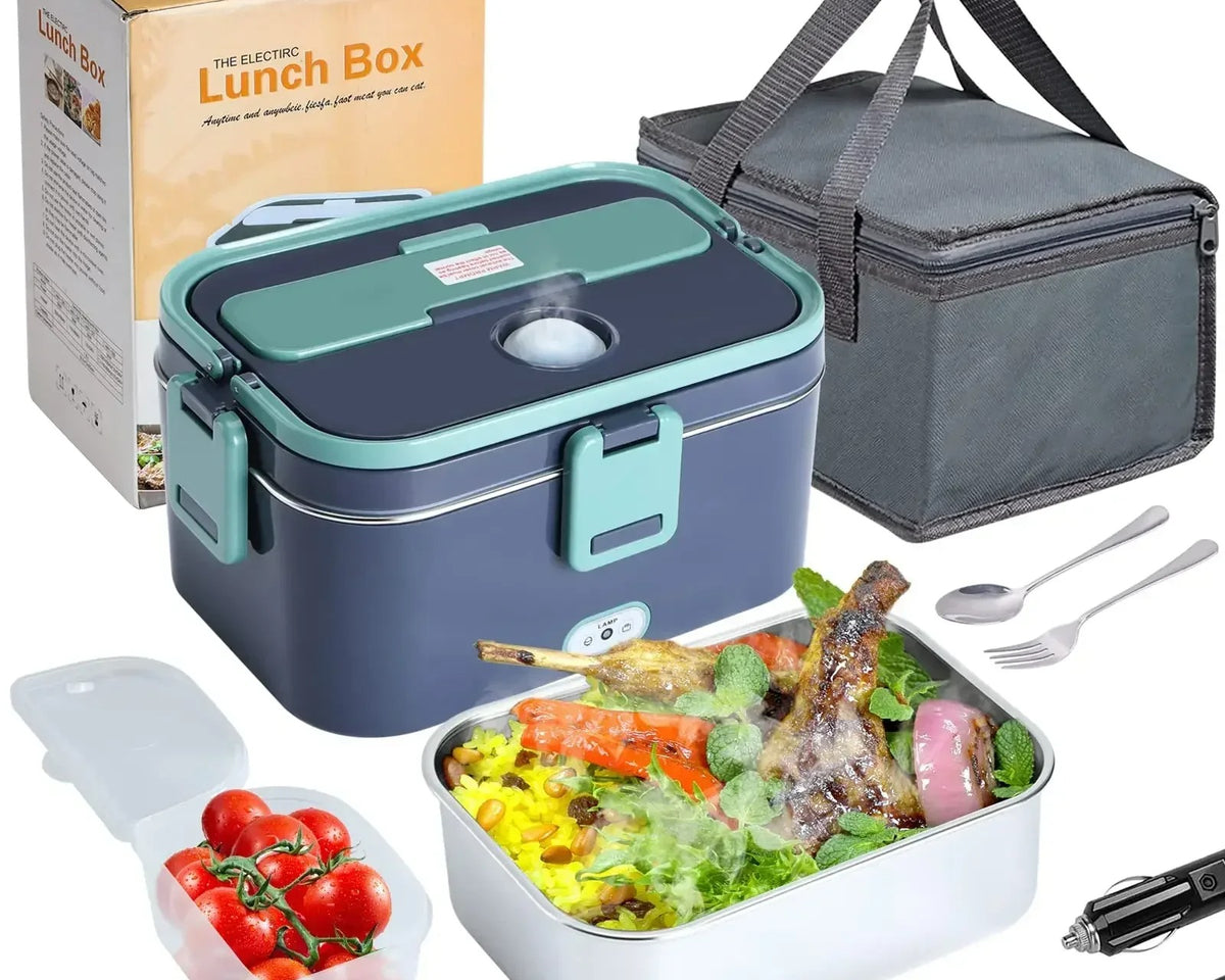 RLHQG 1.8L Electric Lunch Box by CulinarywellBeing – 60W Portable Food Warmer for Car, Truck & Office | 12V/24V & 110V/220V Dual Power | Leak-Proof & Dishwasher Safe - CulinaryWellBeing