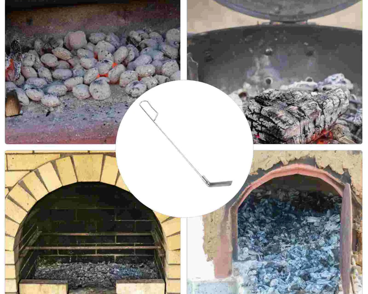 46cm Stainless Steel Ash Rake - Charcoal Smoker Tool with Hanging Hook