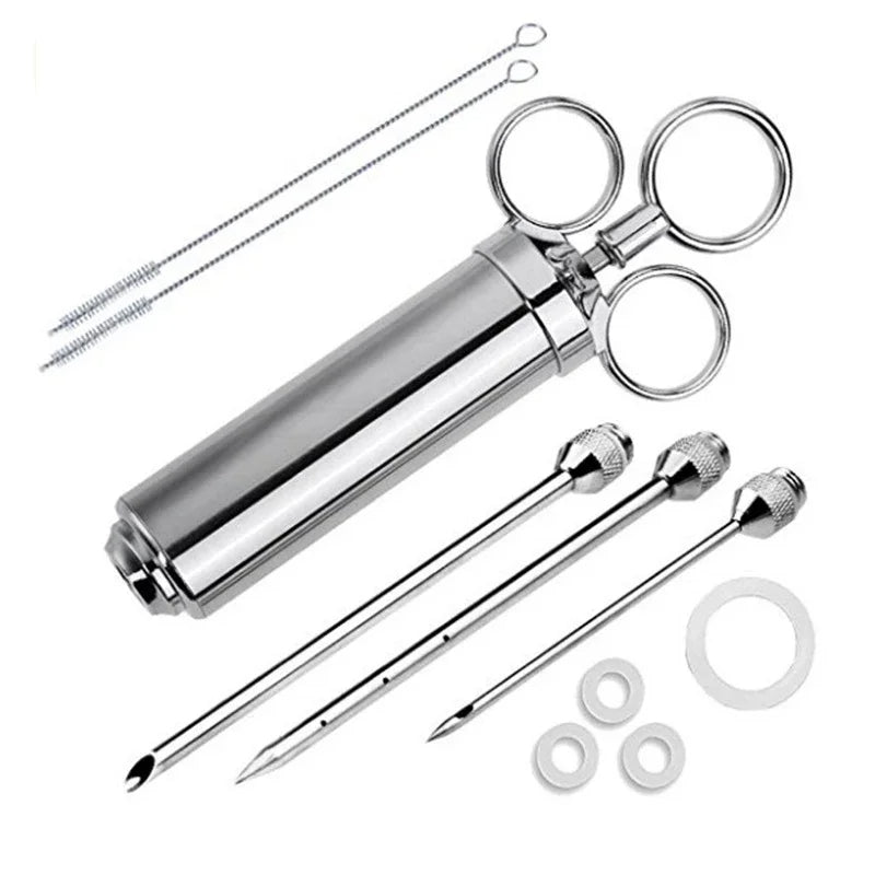 Barbecue BBQ Needle Tools Set Grill Syringe Sauce Injector Roast Needle - CulinaryWellBeing