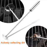 Professional Bristle-Free Grill Scraper - Stainless Steel BBQ Griddle Cleaner | Safe, Heavy-Duty Barbecue Tool with Multi-Notch Design - CulinaryWellBeing