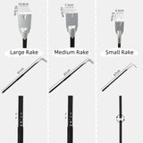 Professional Pizza Oven Ash Rake Set - 3 Sizes Stainless Steel Cleaning Tools for Wood Ovens, BBQs & Fire Pits | Long Handle Design - CulinaryWellBeing