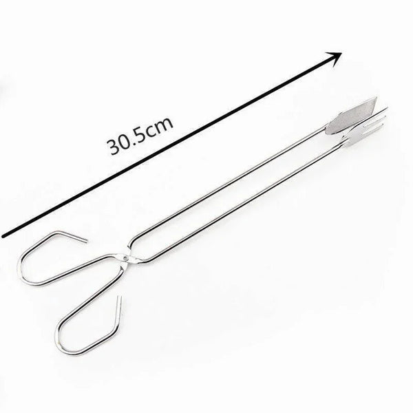 Stainless Steel BBQ Tongs - 18" Locking Food Tongs for Grilling